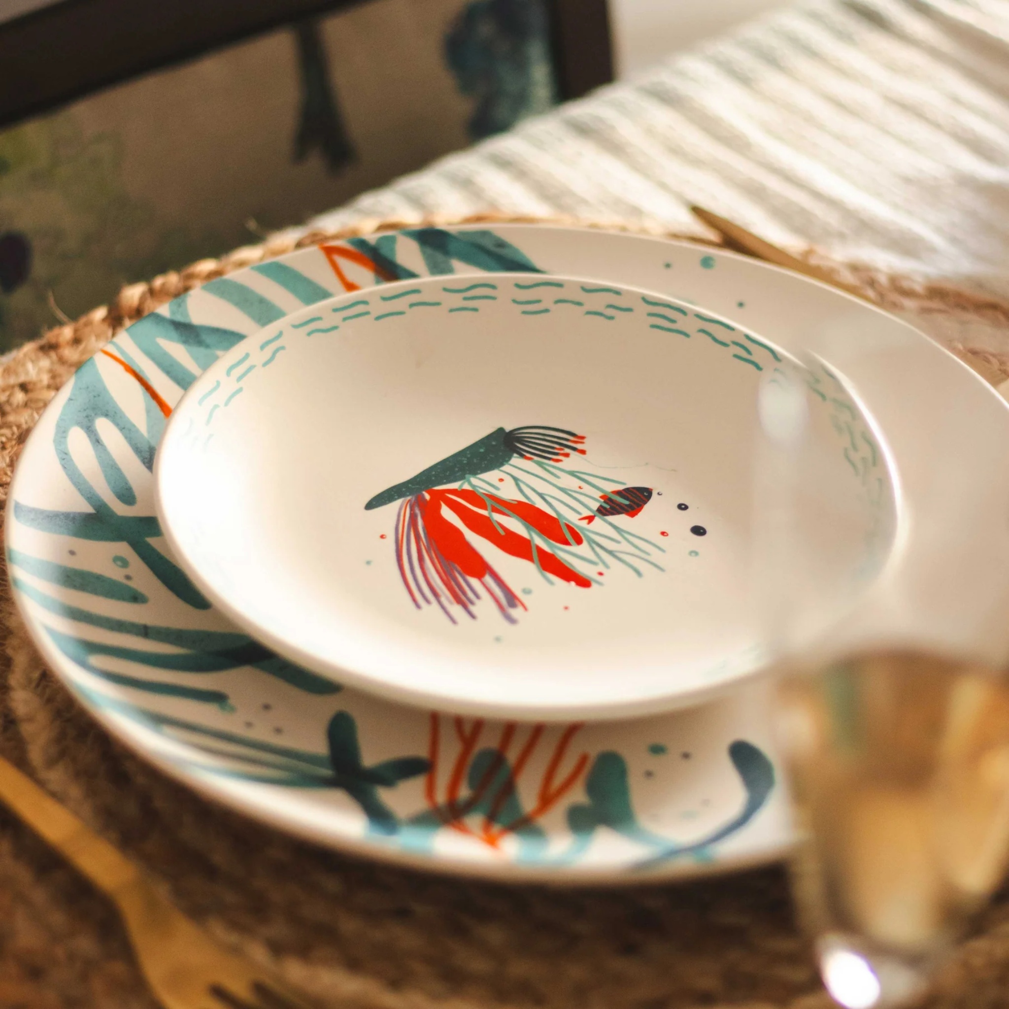 underwater treasures - Quarter / Snack Plate by urbankart - ta.da tableware | Tooffi