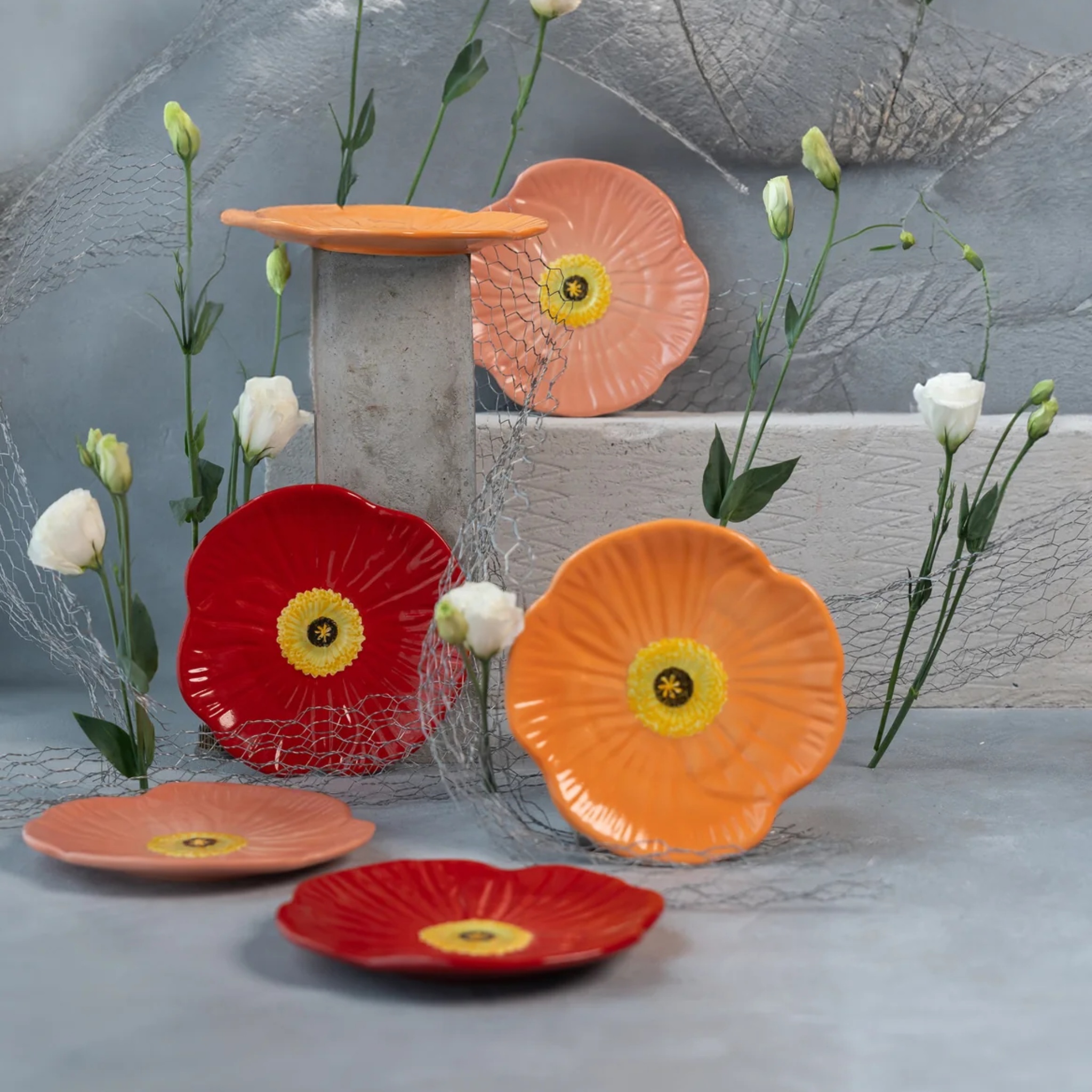 poppy tapas plates (set of 6) by nira's ceramics | Tooffi