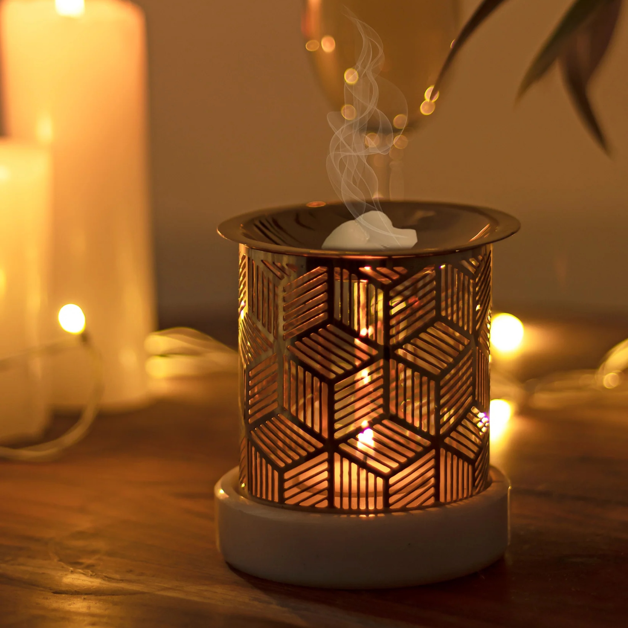 Aura Diffuser - Brass with Marble Base - Saswata by Saswata | Tooffi
