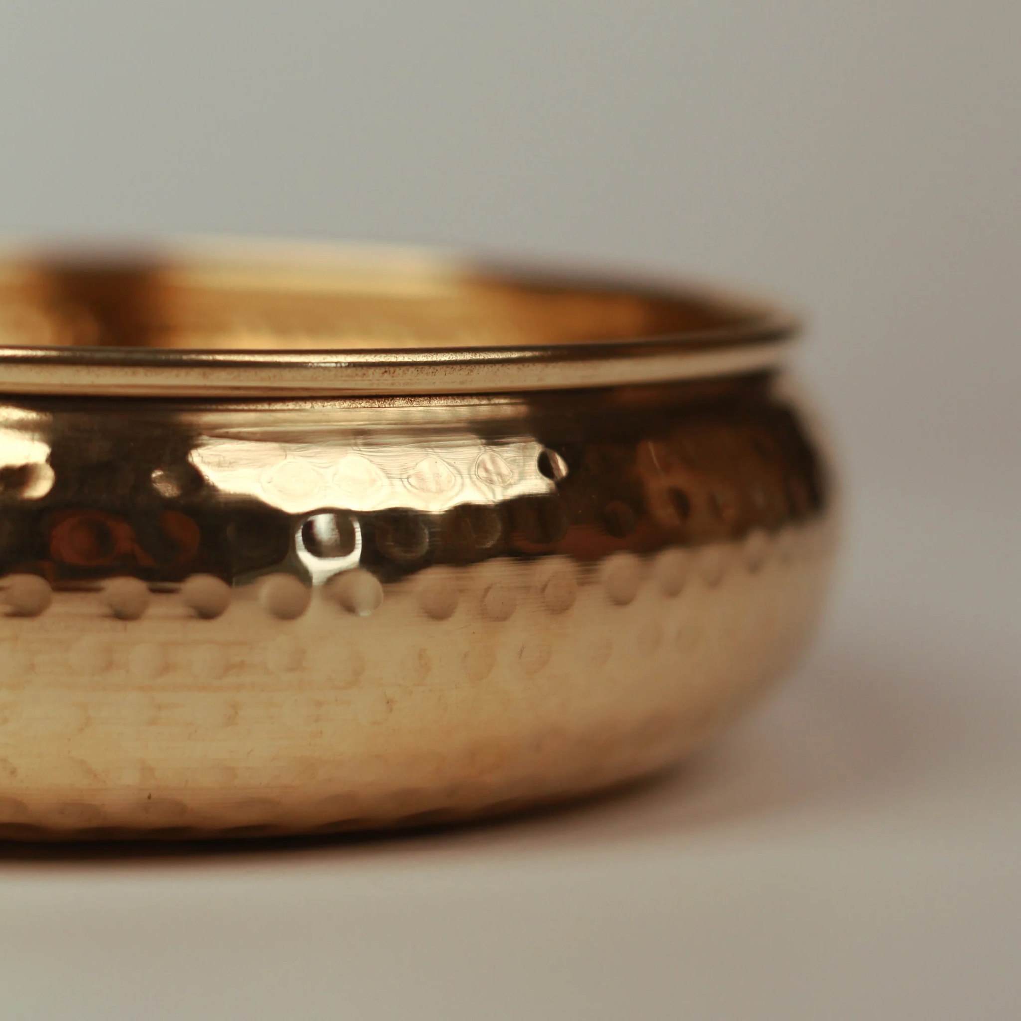 Taksh - Hammered Brass Decor Bowl by nivarah | Tooffi