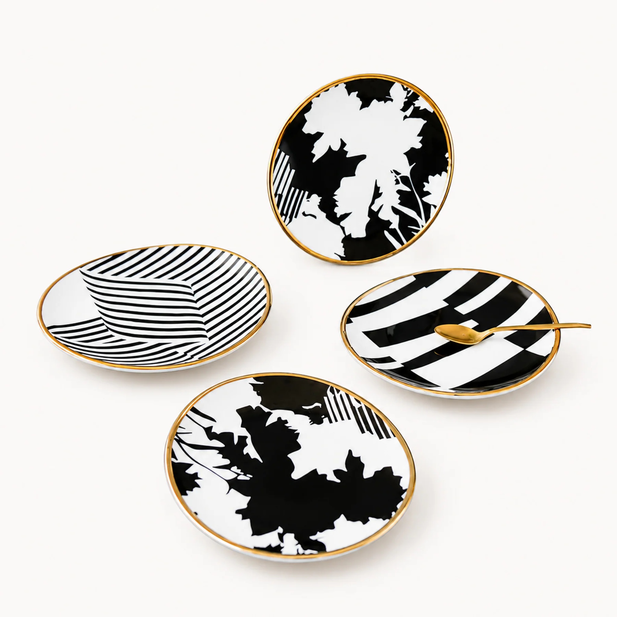 Éclat Oval appetiser plates (set of 4) by nira's ceramics | Tooffi