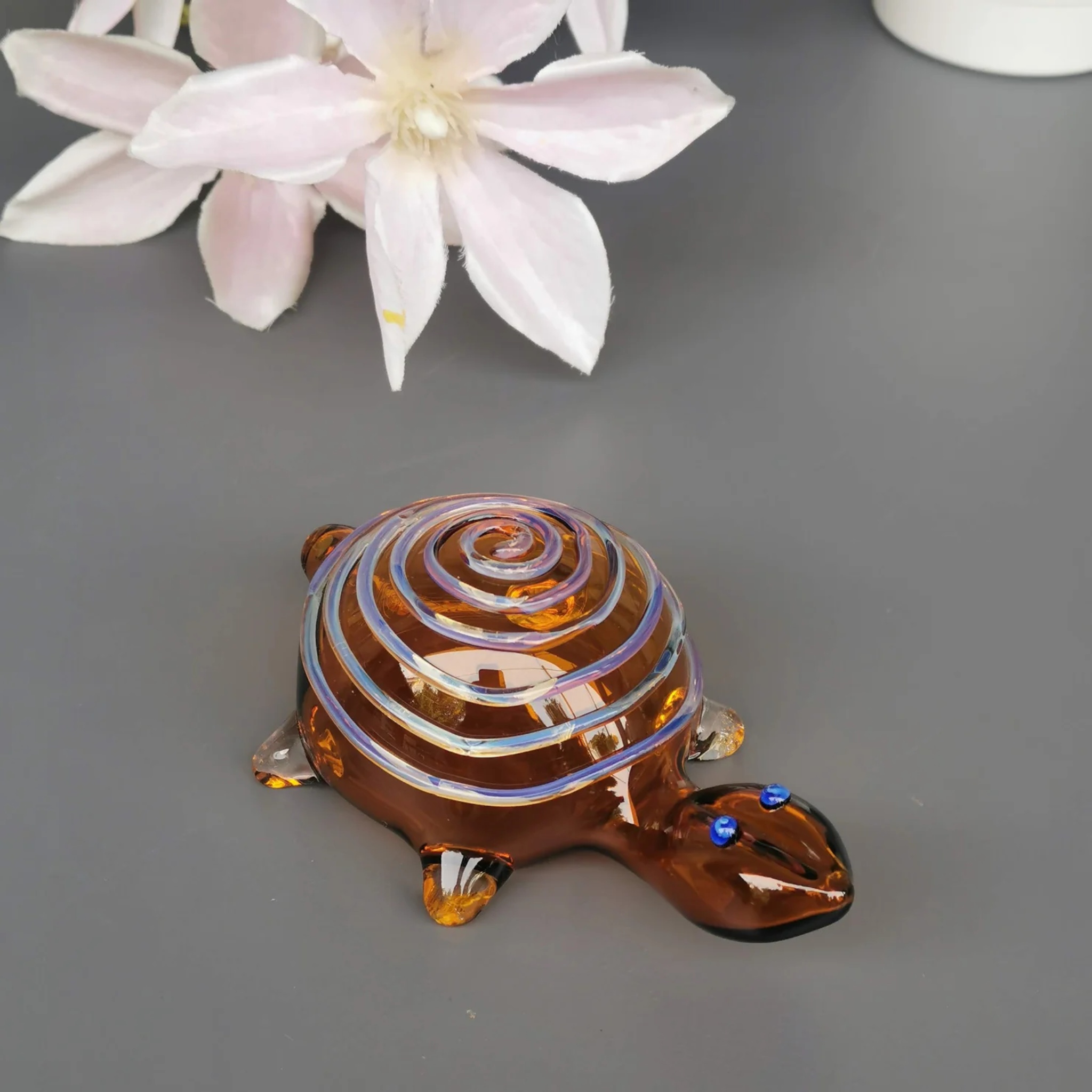 Good Luck Glass Turtles- Amber by RUSTIC HORSE GLASS STUDIO | Tooffi