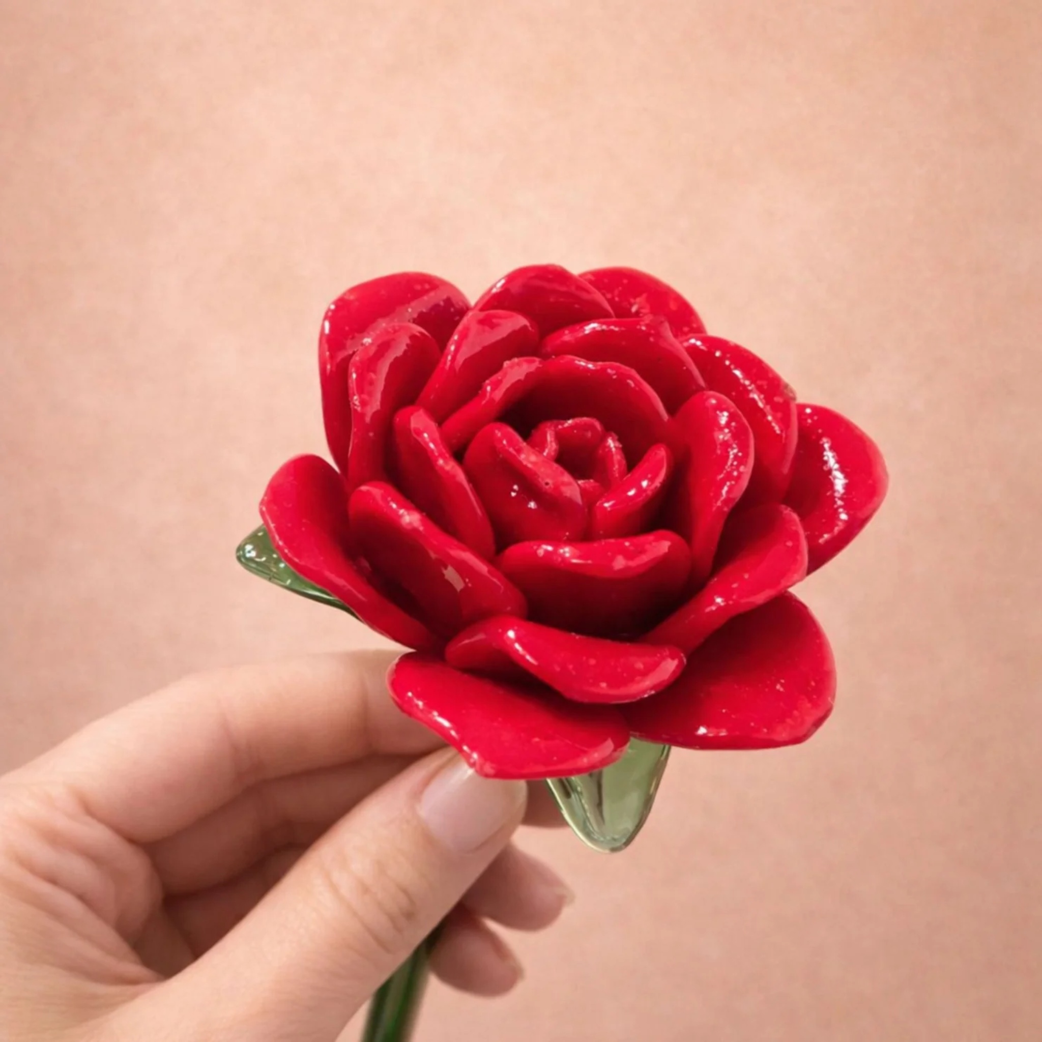 Rose Red | Eternal Bloom — Luxury Edition by RUSTIC HORSE GLASS STUDIO | Tooffi