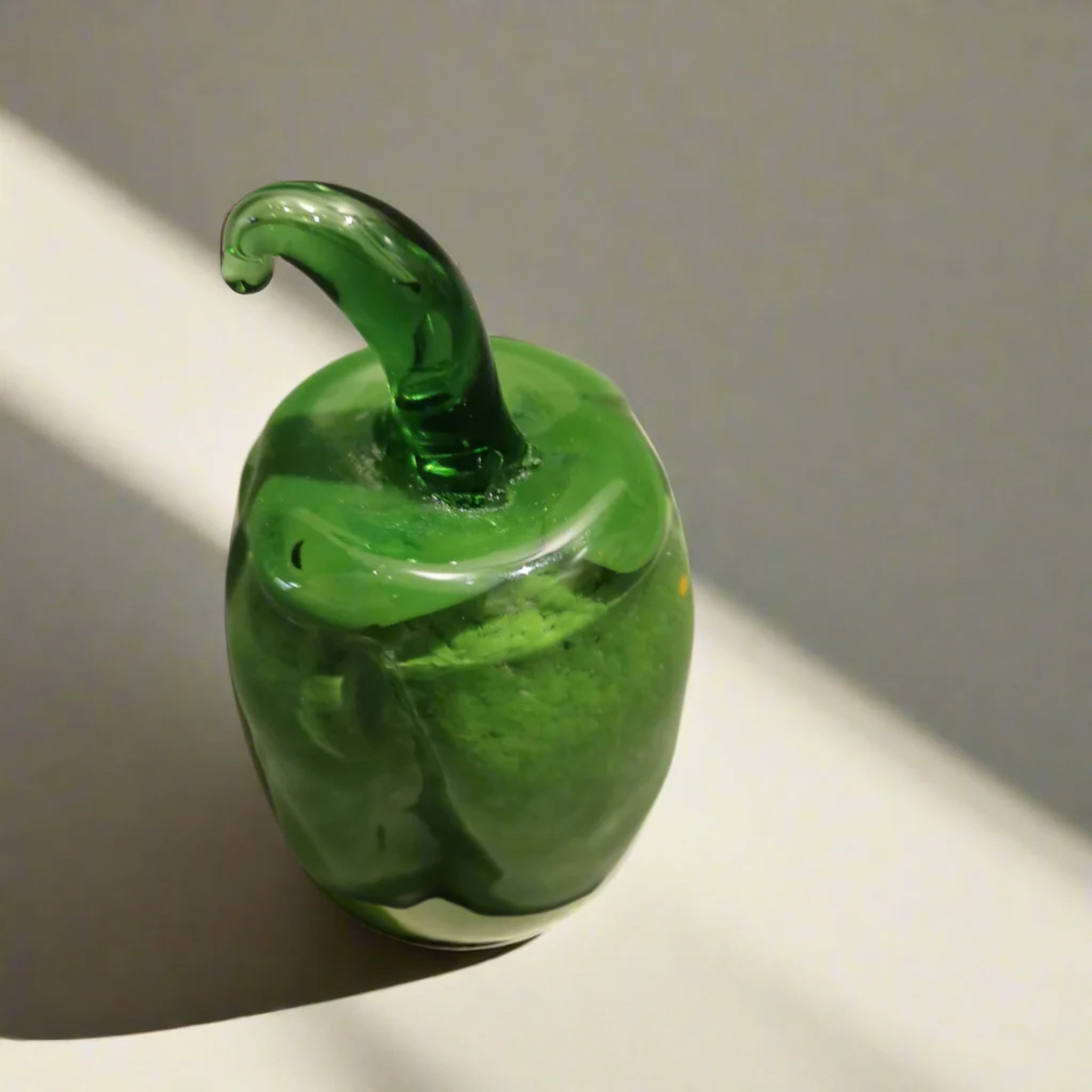 Murano Glass Style Decoration- Natural Green Pepper by RUSTIC HORSE GLASS STUDIO | Tooffi