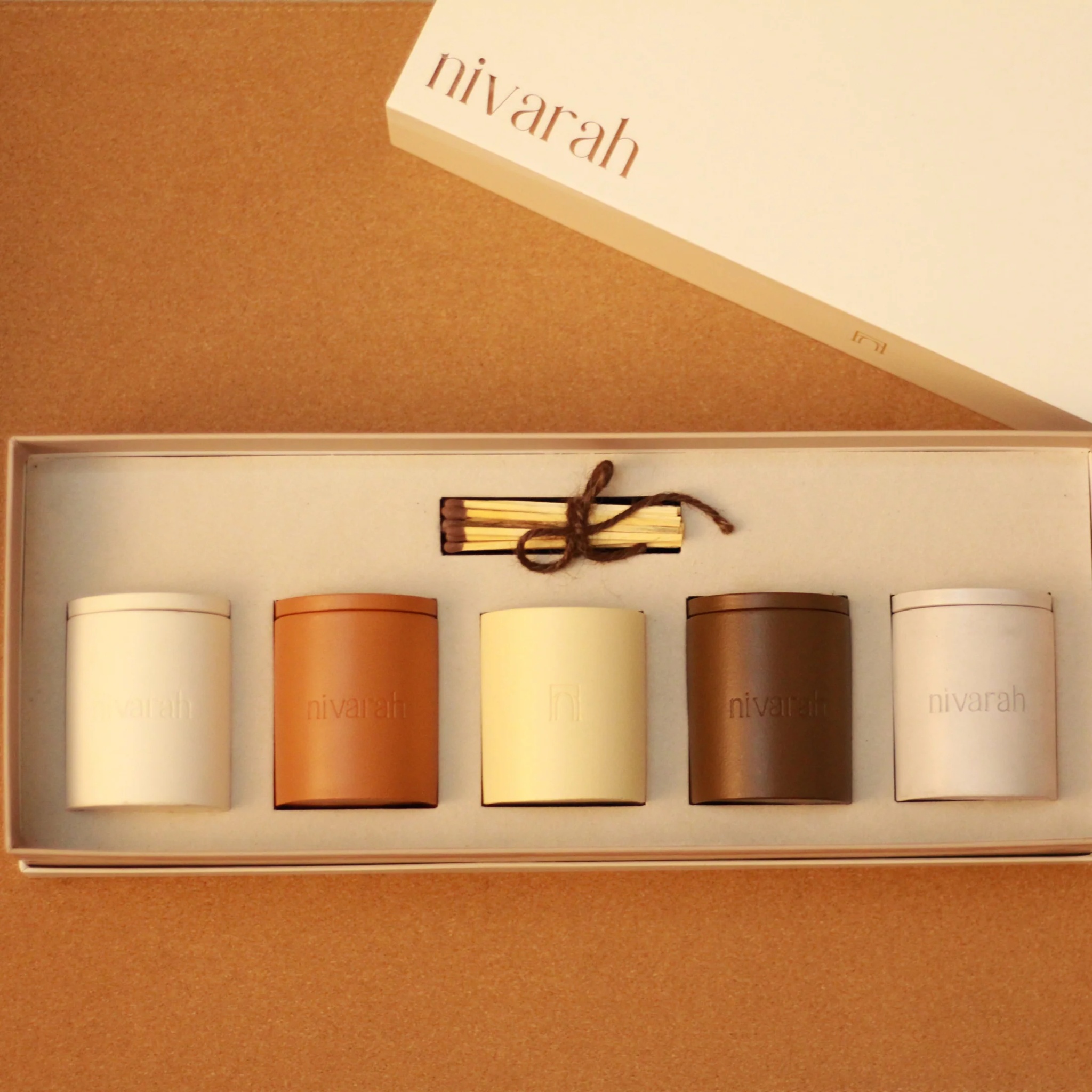 Pack of 4 Concrete Candles - Small by nivarah | Tooffi