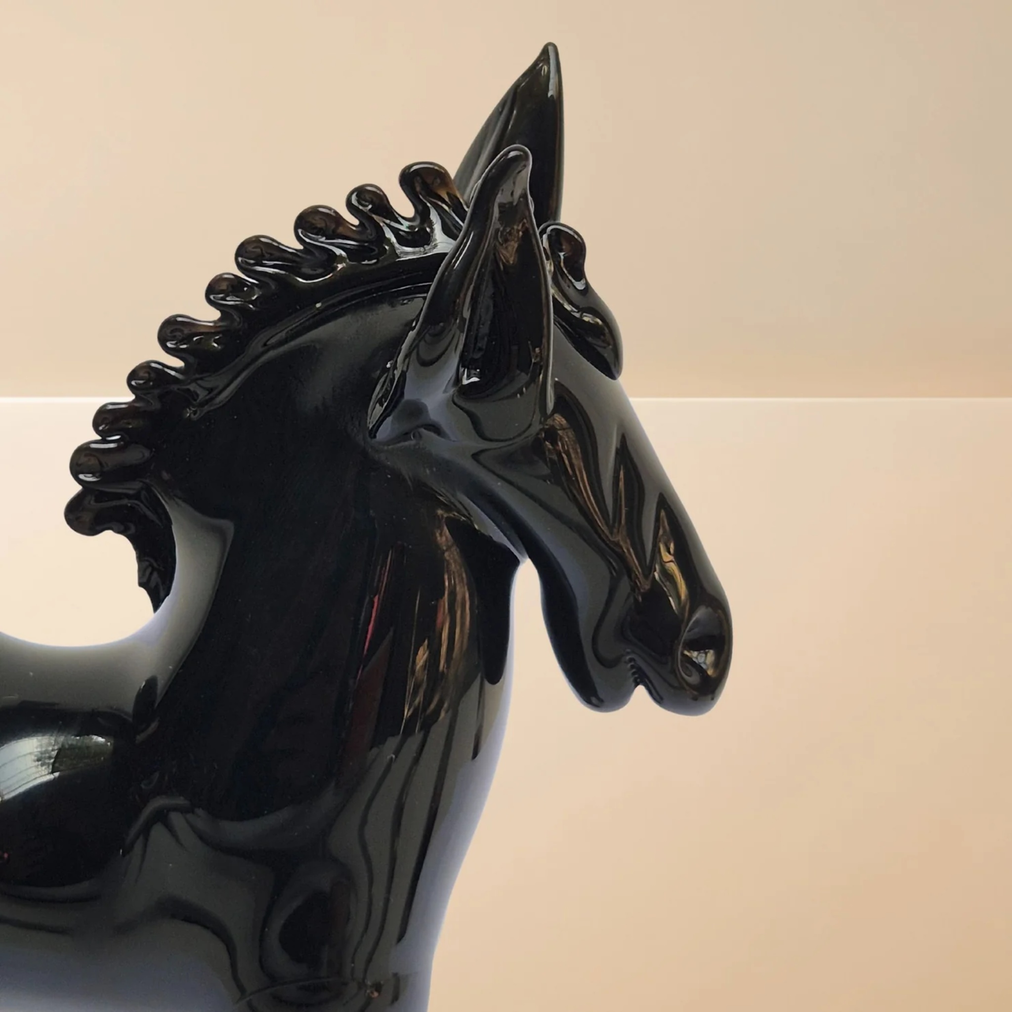 Signature Series- Spirit of Ember-Noir Equus by RUSTIC HORSE GLASS STUDIO | Tooffi