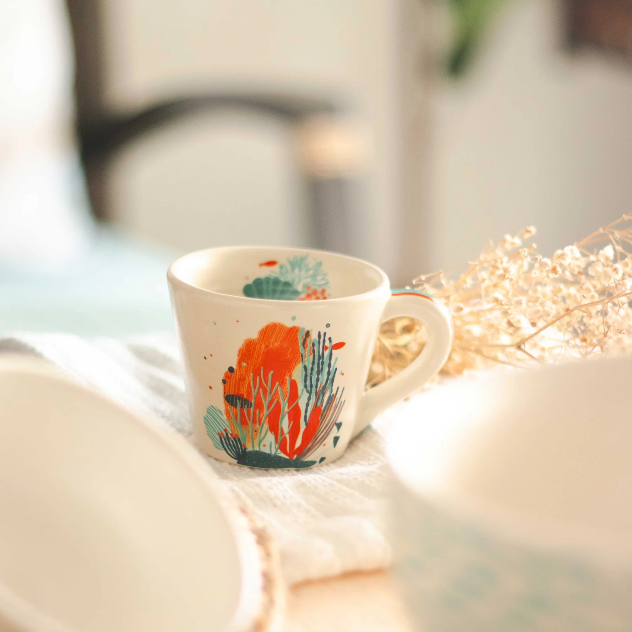 underwater treasures - Breakfast Set (Cereal Bowl & Mug) by urbankart - ta.da tableware | Tooffi
