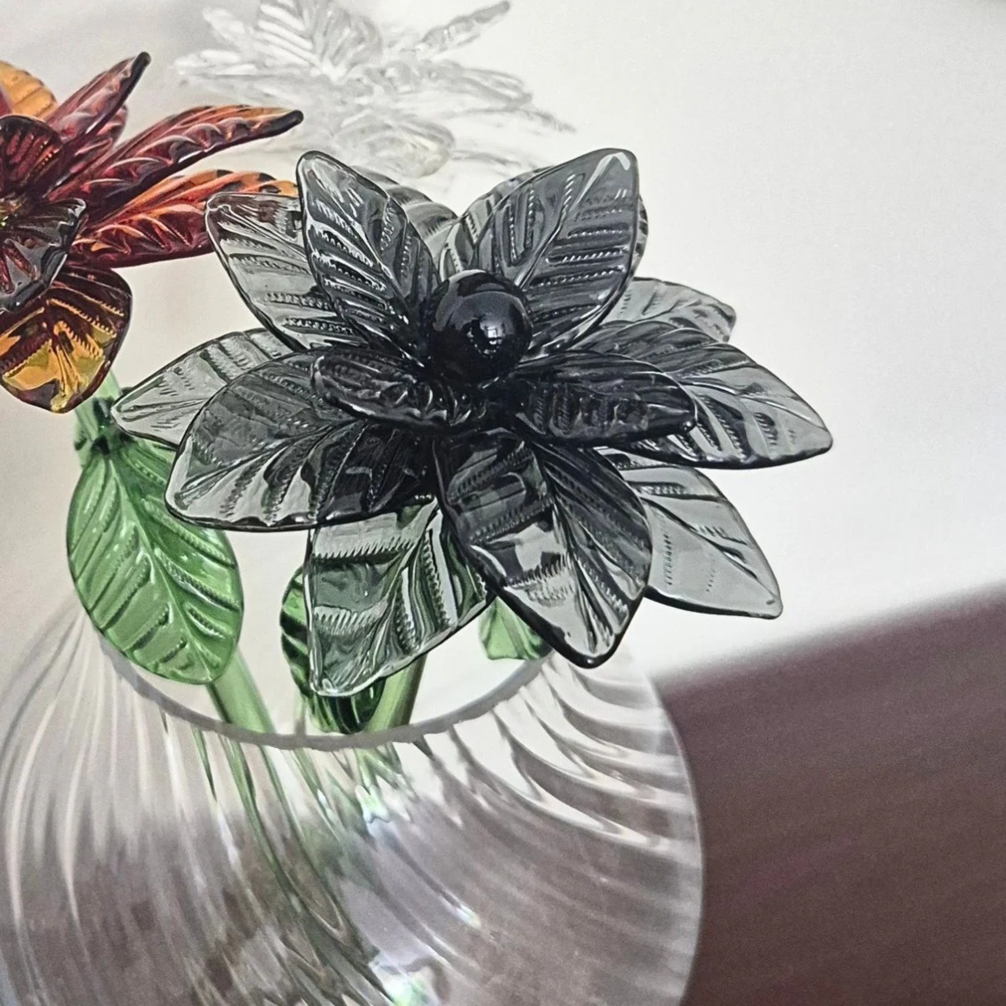 Glass Sunflower Stem- Helianthus Nebula by RUSTIC HORSE GLASS STUDIO | Tooffi