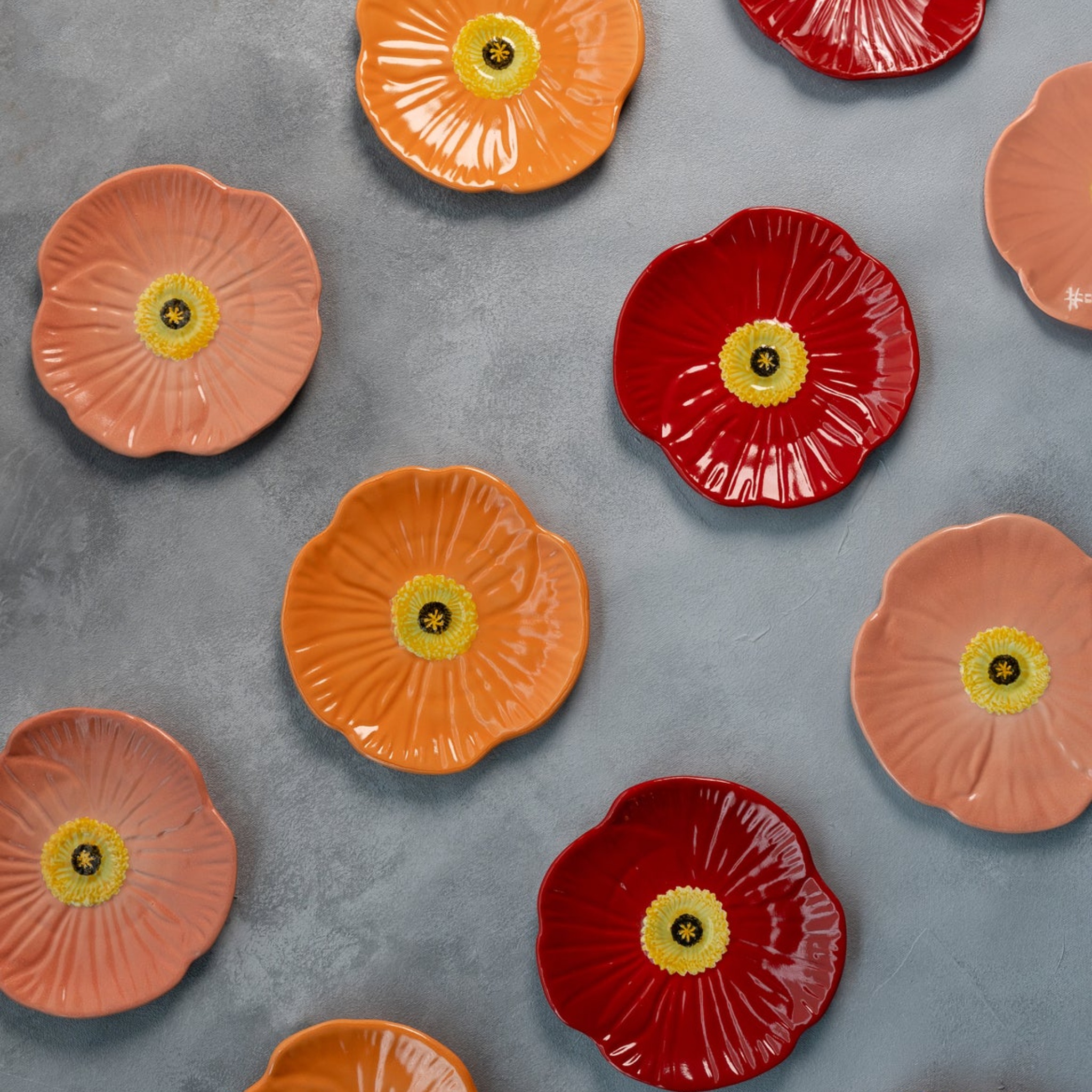 poppy tapas plates (set of 6) by nira's ceramics | Tooffi