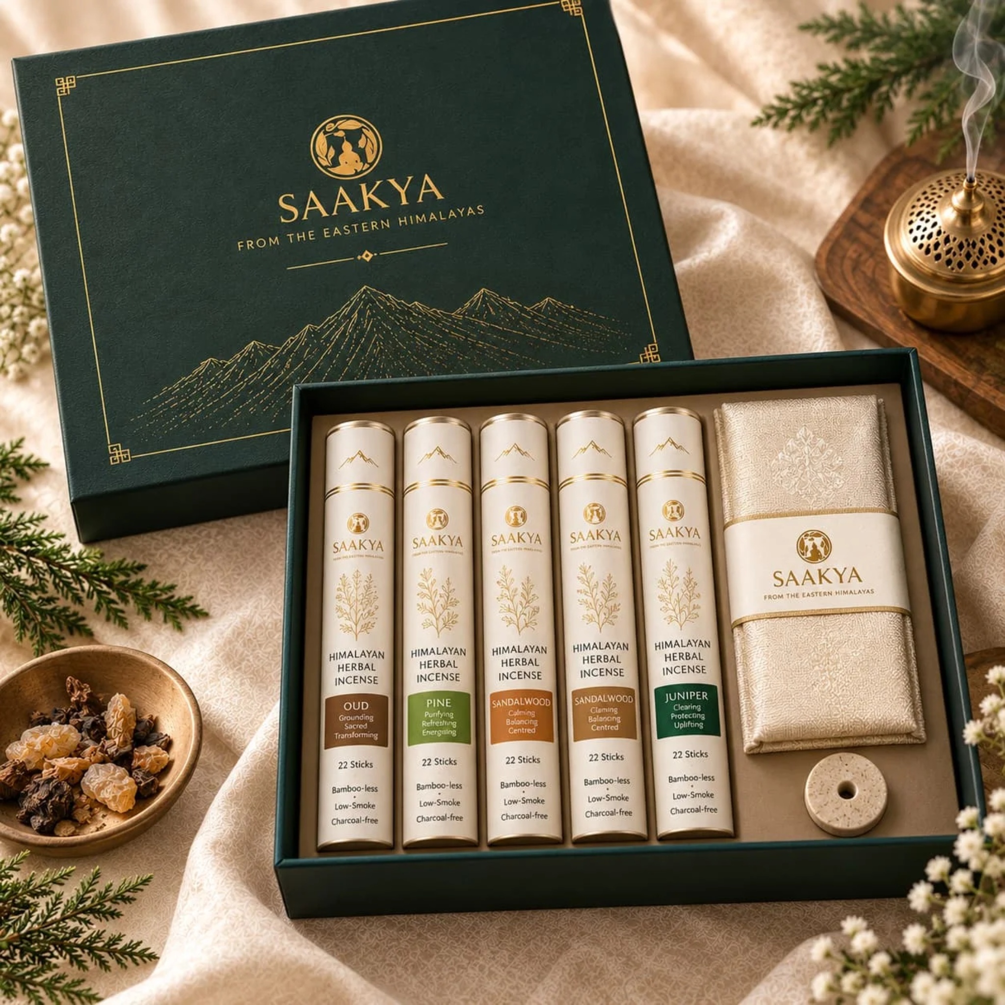 Himalayan Ritual Gift Box by Saakya- Luxury Himalayan Products & Experiences | Tooffi