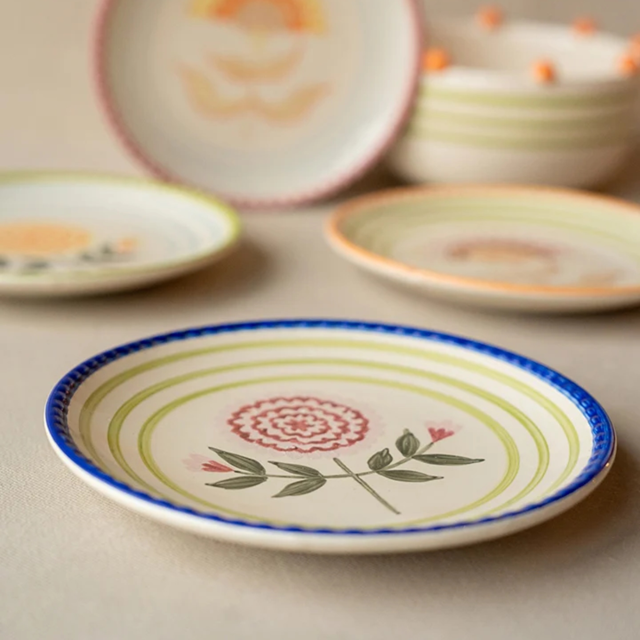 Mira Appetizer plates ( set of 4) by nira's ceramics | Tooffi