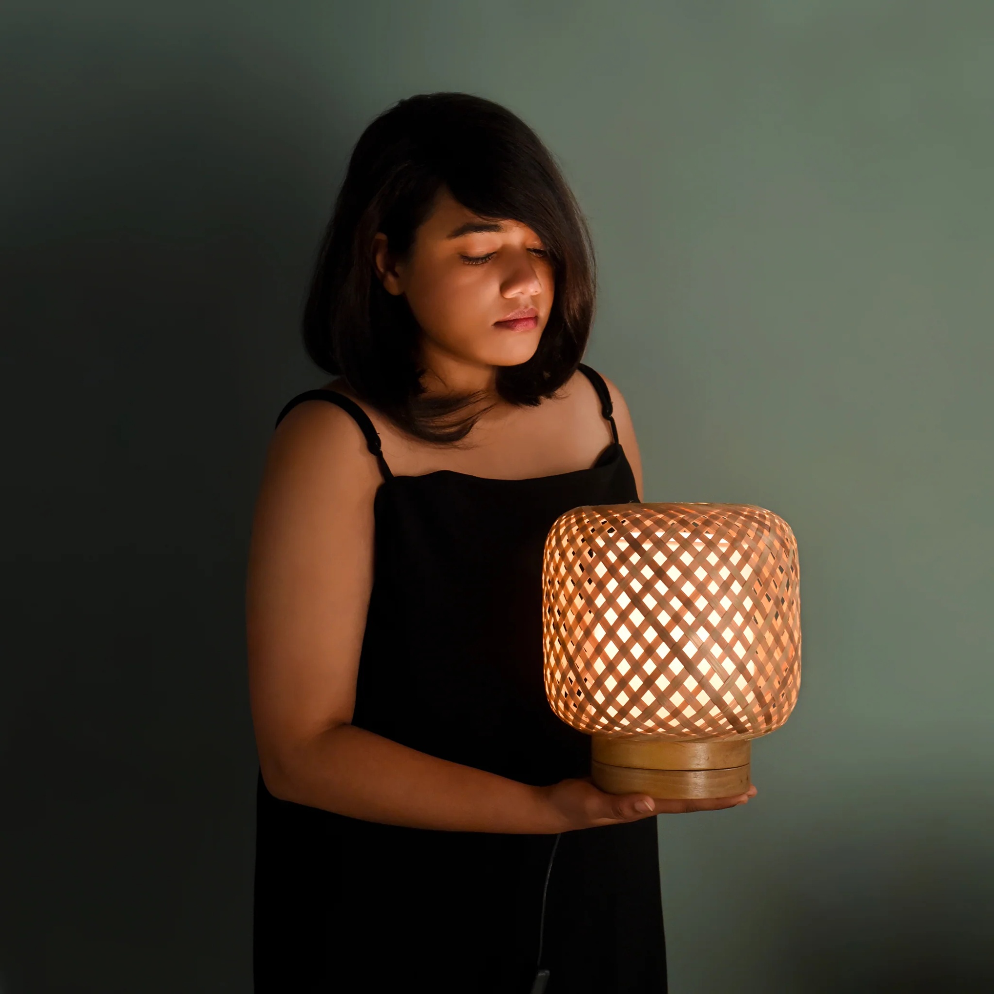 Opium Table Lamp: Designer Bamboo Table Top Lamp by MIANZI | Tooffi