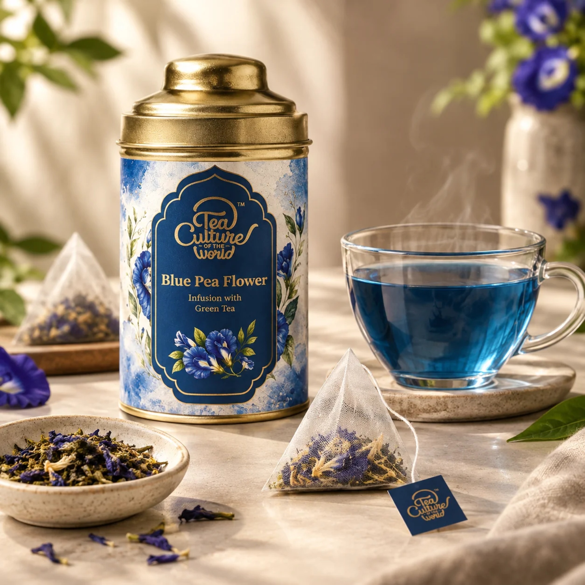 Blue Pea with Green Tea - Tin by Tea Culture Of the World | Tooffi