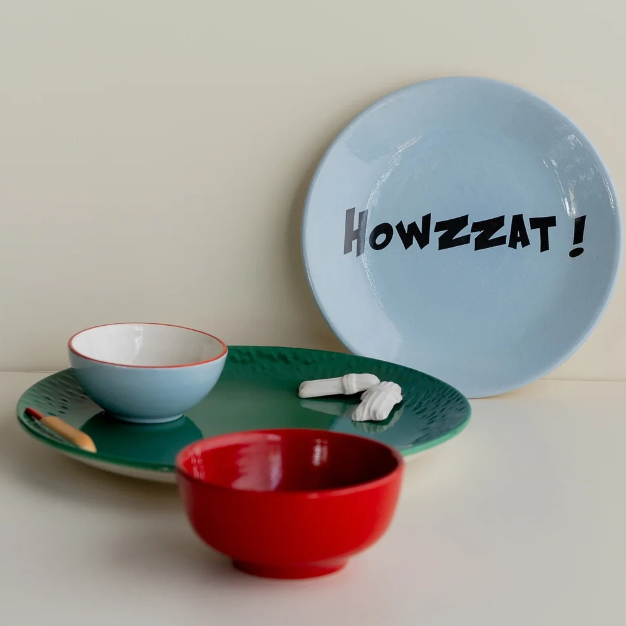 Handmade Cricket Dinner Set (set of 5) by nira's ceramics | Tooffi