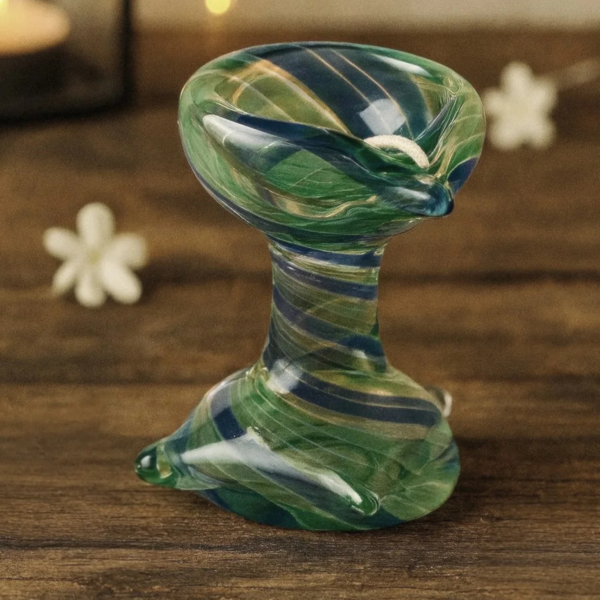 Artham Puja Diya by RUSTIC HORSE GLASS STUDIO | Tooffi