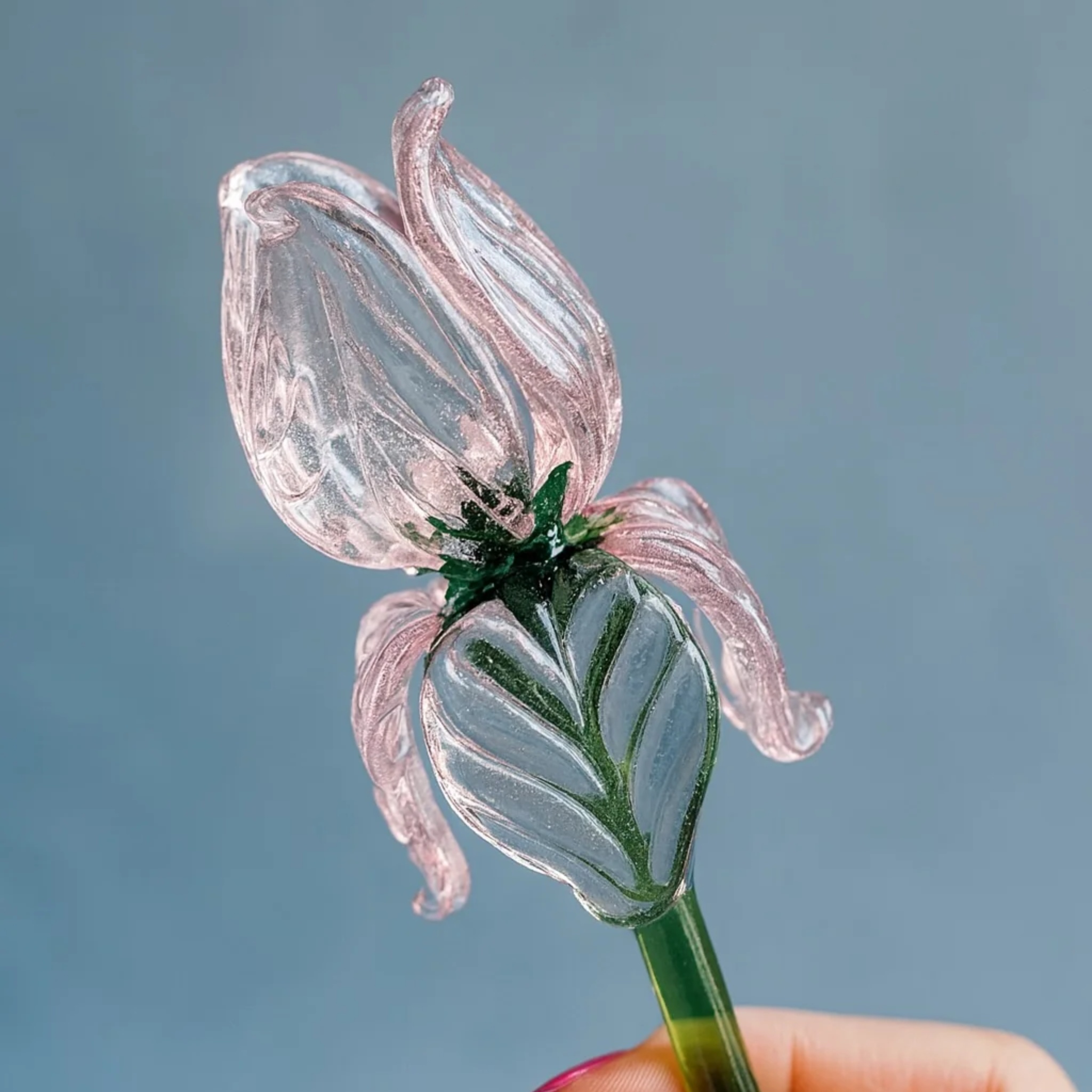 The Scarlet's Whisper – Hand-Blown Glass Flower Bouquet by RUSTIC HORSE GLASS STUDIO | Tooffi