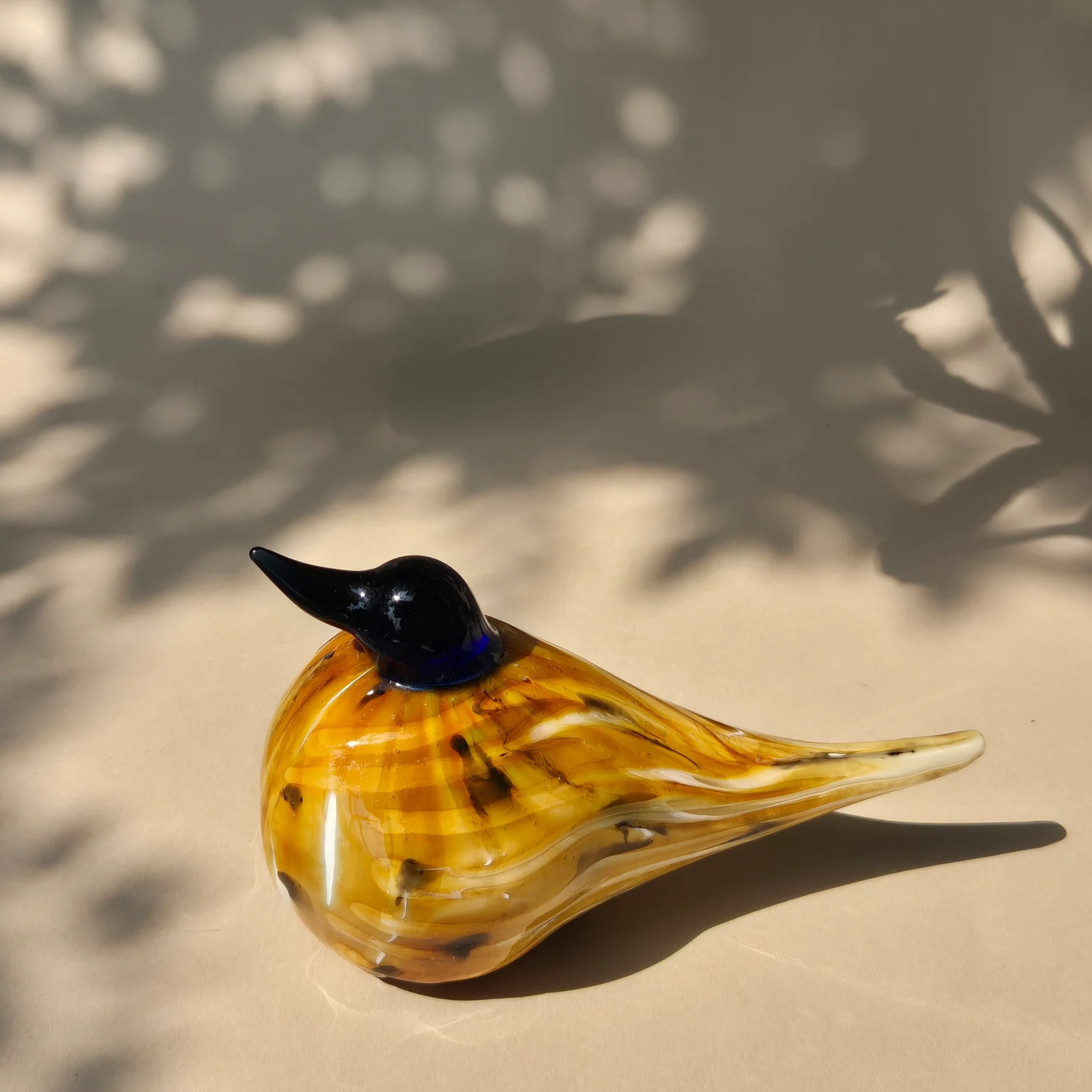 Glass Bird Figurines — Golden Lark by RUSTIC HORSE GLASS STUDIO | Tooffi