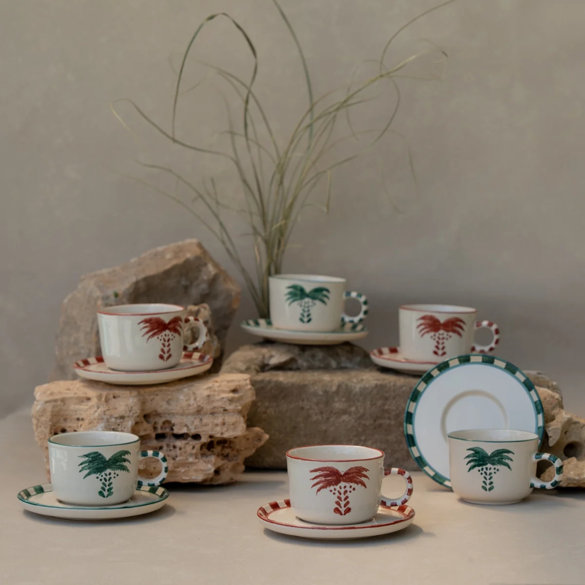 Terra Cups & saucers (set of 6) by nira's ceramics | Tooffi
