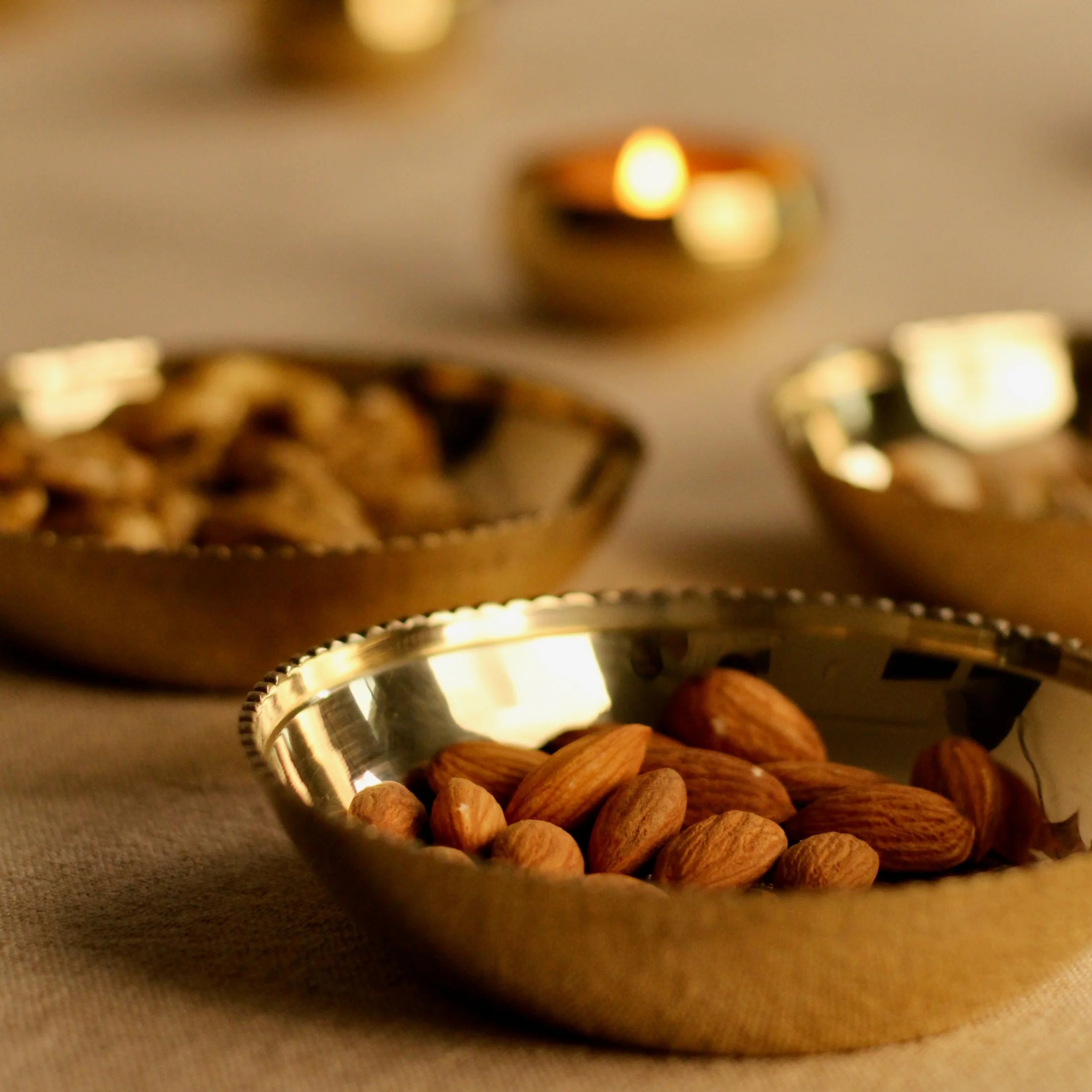 Krti - Carved Brass Plate Set by nivarah | Tooffi