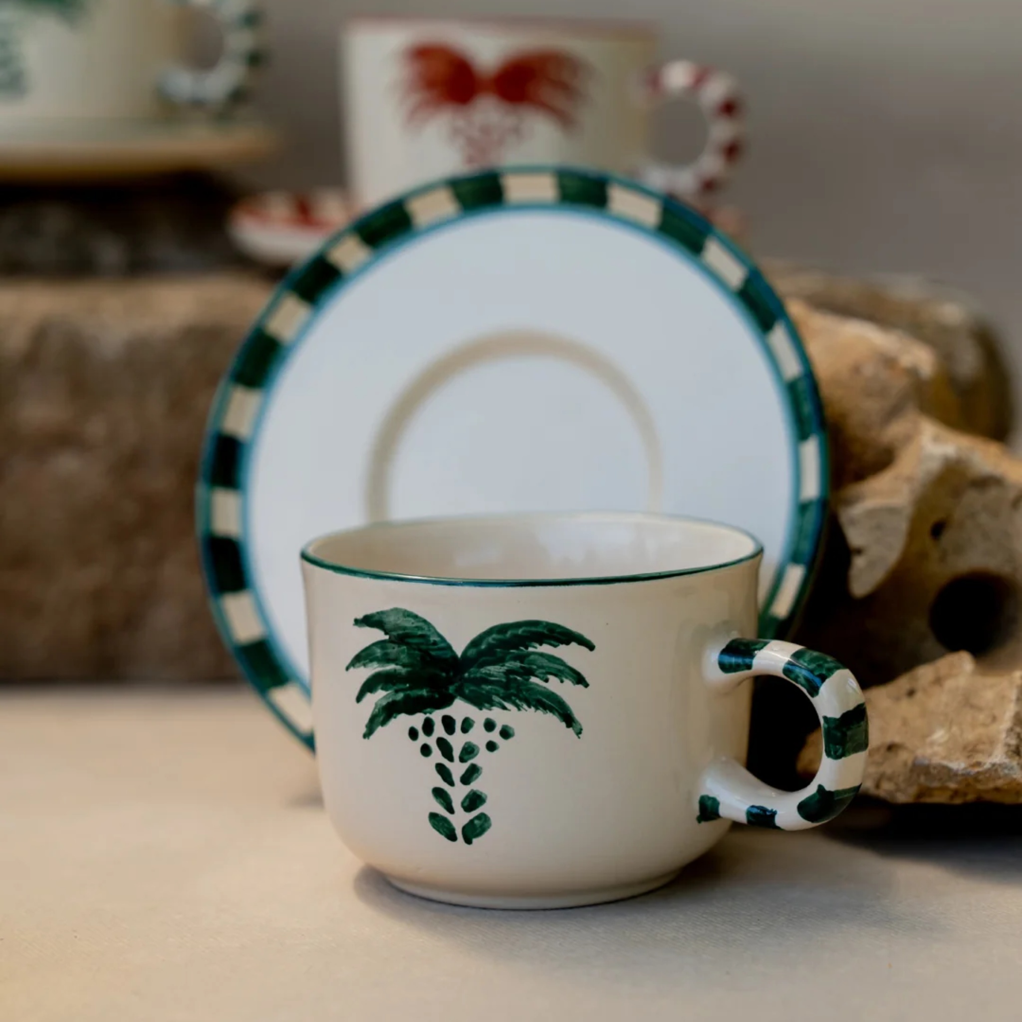 Terra Cups & saucers (set of 6) by nira's ceramics | Tooffi
