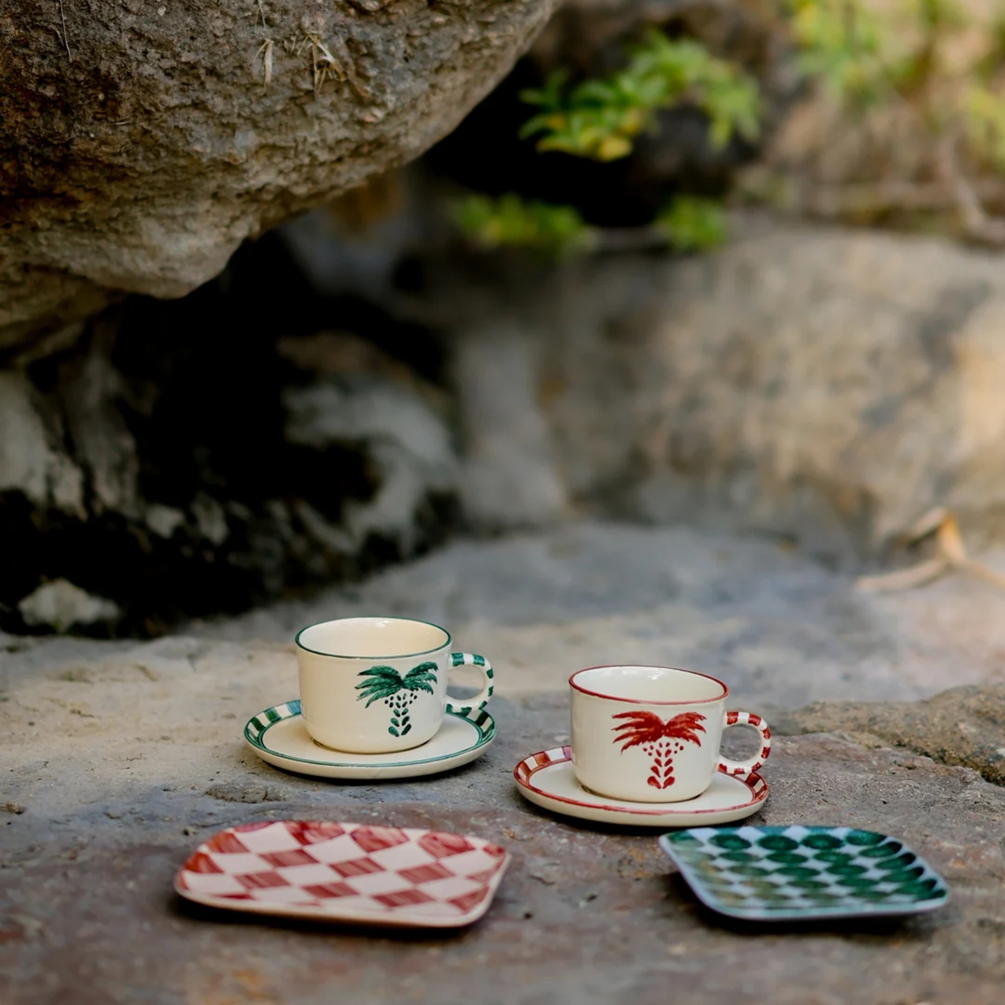 Terra Cups & saucers (set of 6) by nira's ceramics | Tooffi