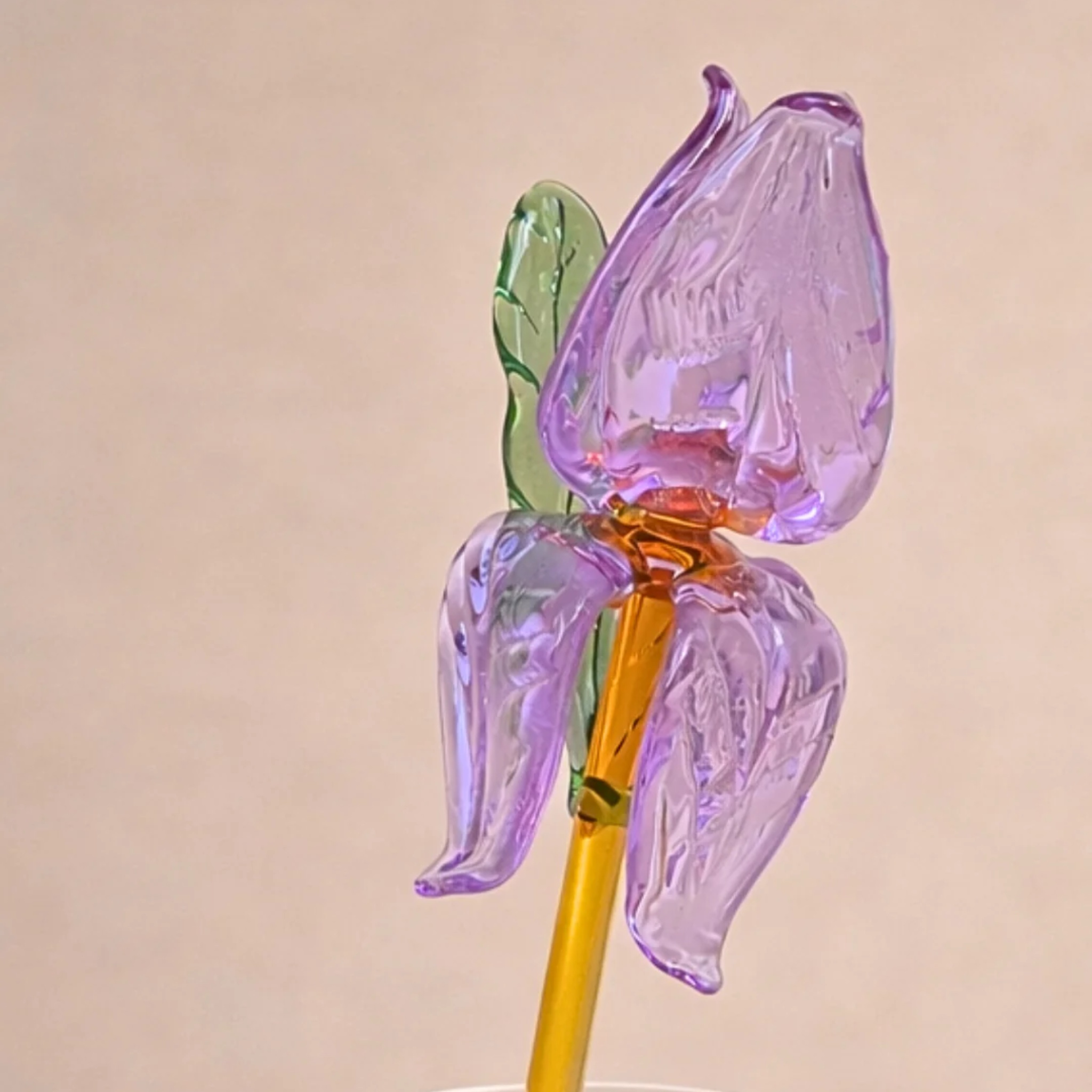 Lavender Bloom- Glass Rose (10”) by RUSTIC HORSE GLASS STUDIO | Tooffi
