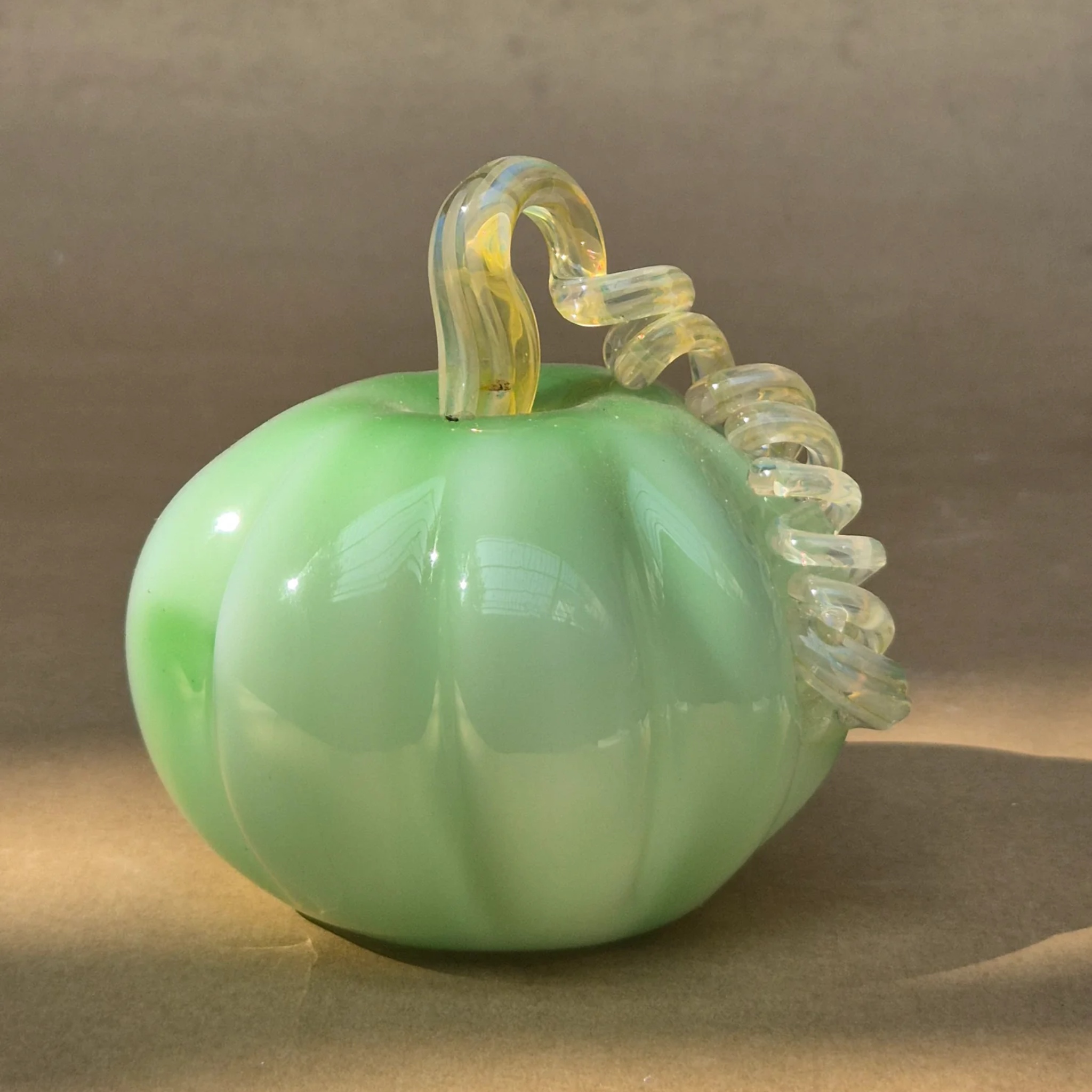 Murano-Style Glass- Sage Meadow Pumpkin by RUSTIC HORSE GLASS STUDIO | Tooffi