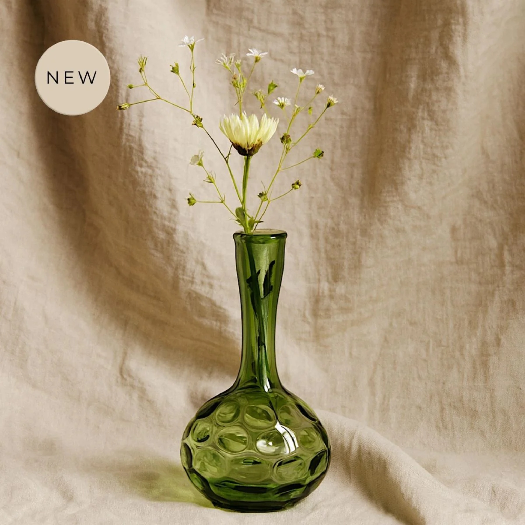 Handblown Murano Glass Jade Vase by RUSTIC HORSE GLASS STUDIO | Tooffi