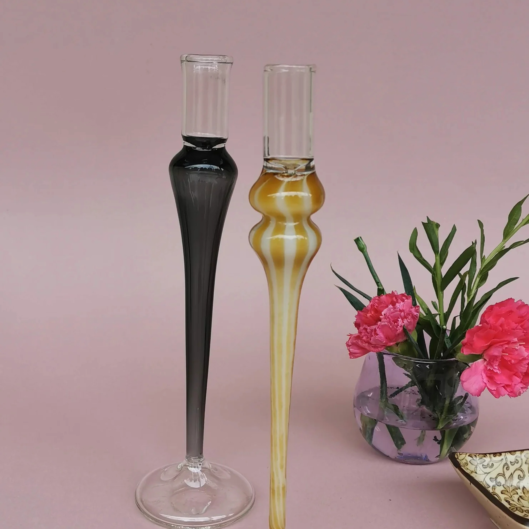 Vintage glass candle holder - Zerta by RUSTIC HORSE GLASS STUDIO | Tooffi