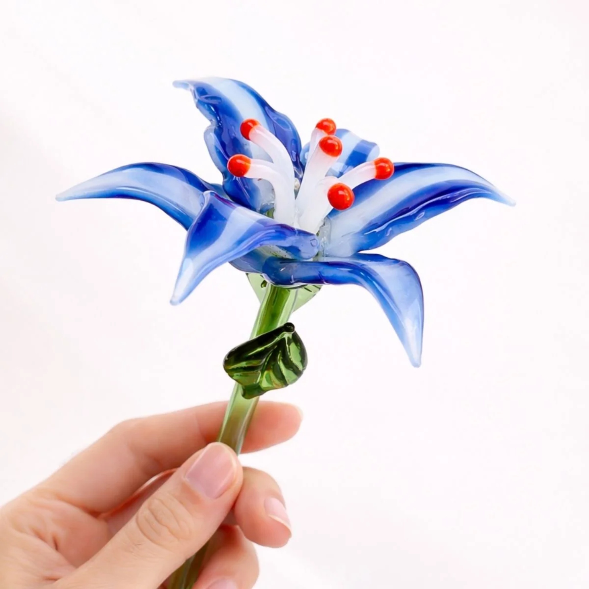 Bloom of Light – Hand-Blown Glass Lily by RUSTIC HORSE GLASS STUDIO | Tooffi