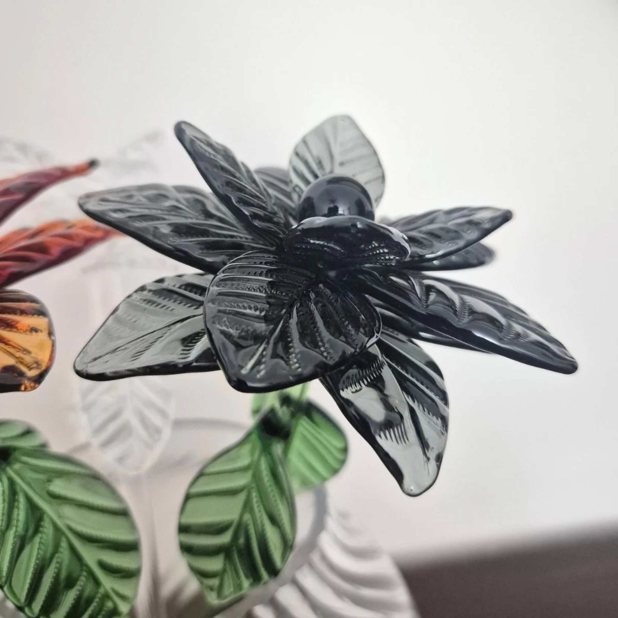 Glass Sunflower Stem- Helianthus Nebula by RUSTIC HORSE GLASS STUDIO | Tooffi