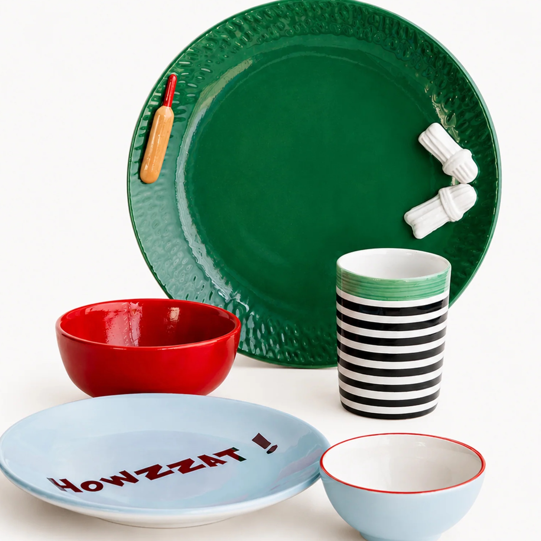 Handmade Cricket Dinner Set (set of 5) by nira's ceramics | Tooffi