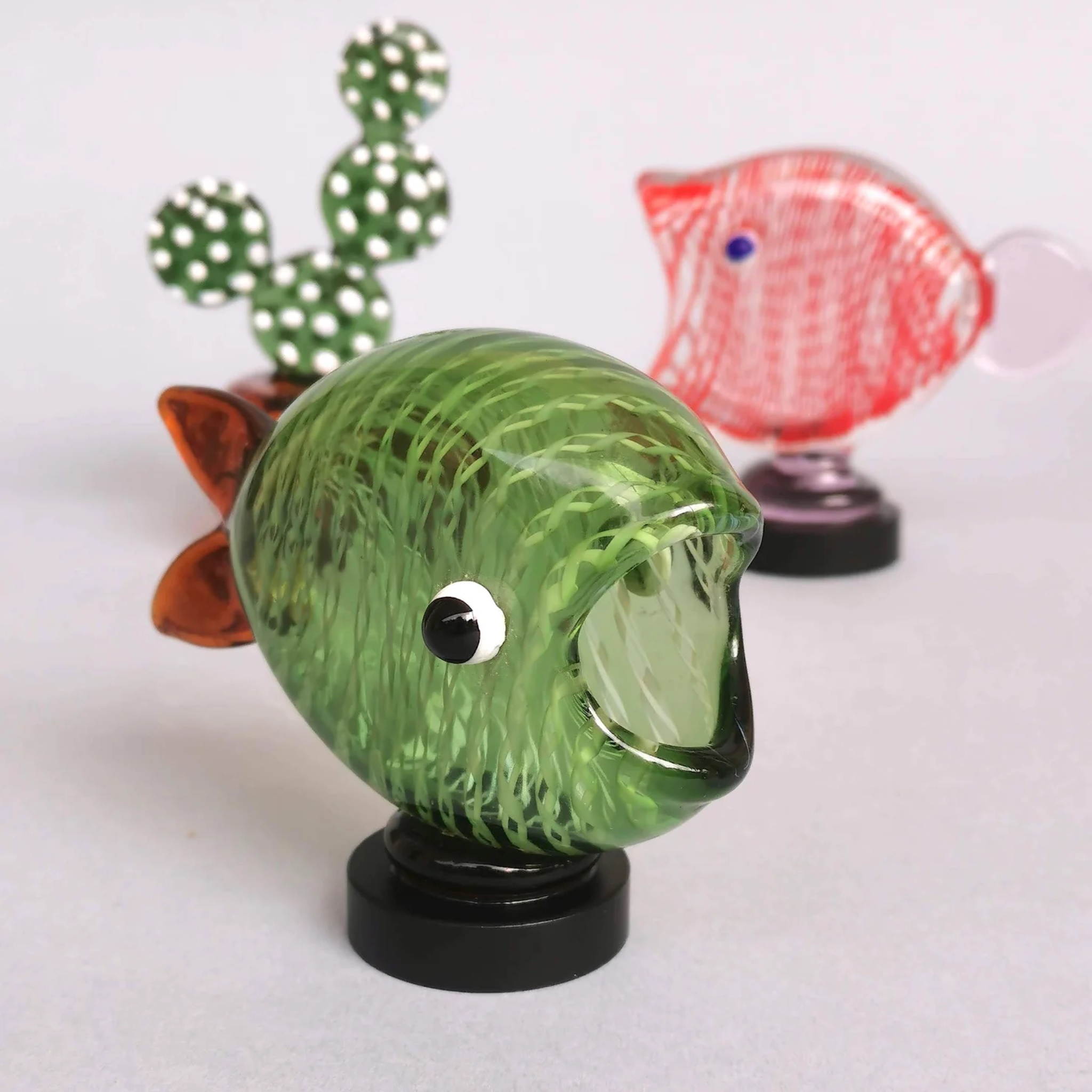 Fish Table Decor Glass- Minty Midori by RUSTIC HORSE GLASS STUDIO | Tooffi