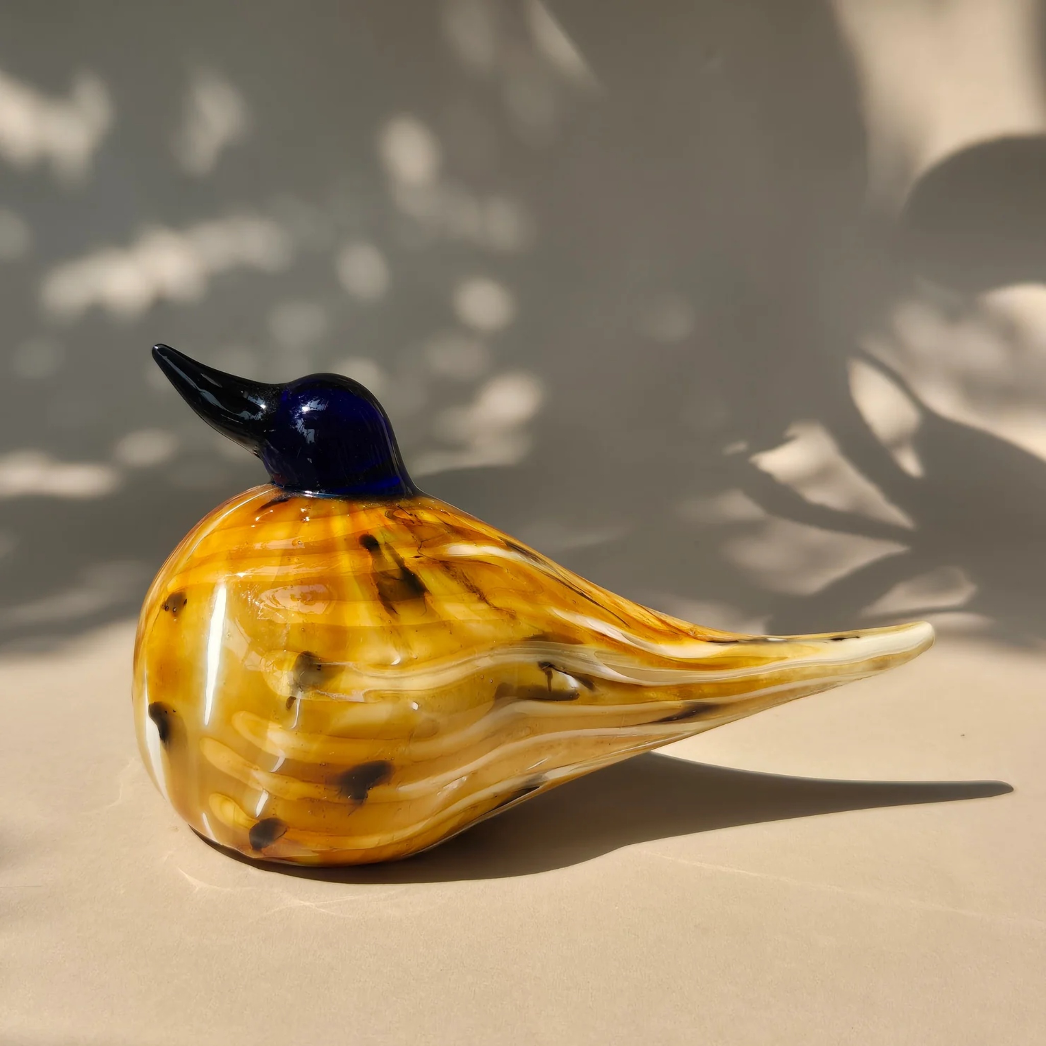 Glass Bird Figurines — Golden Lark by RUSTIC HORSE GLASS STUDIO | Tooffi