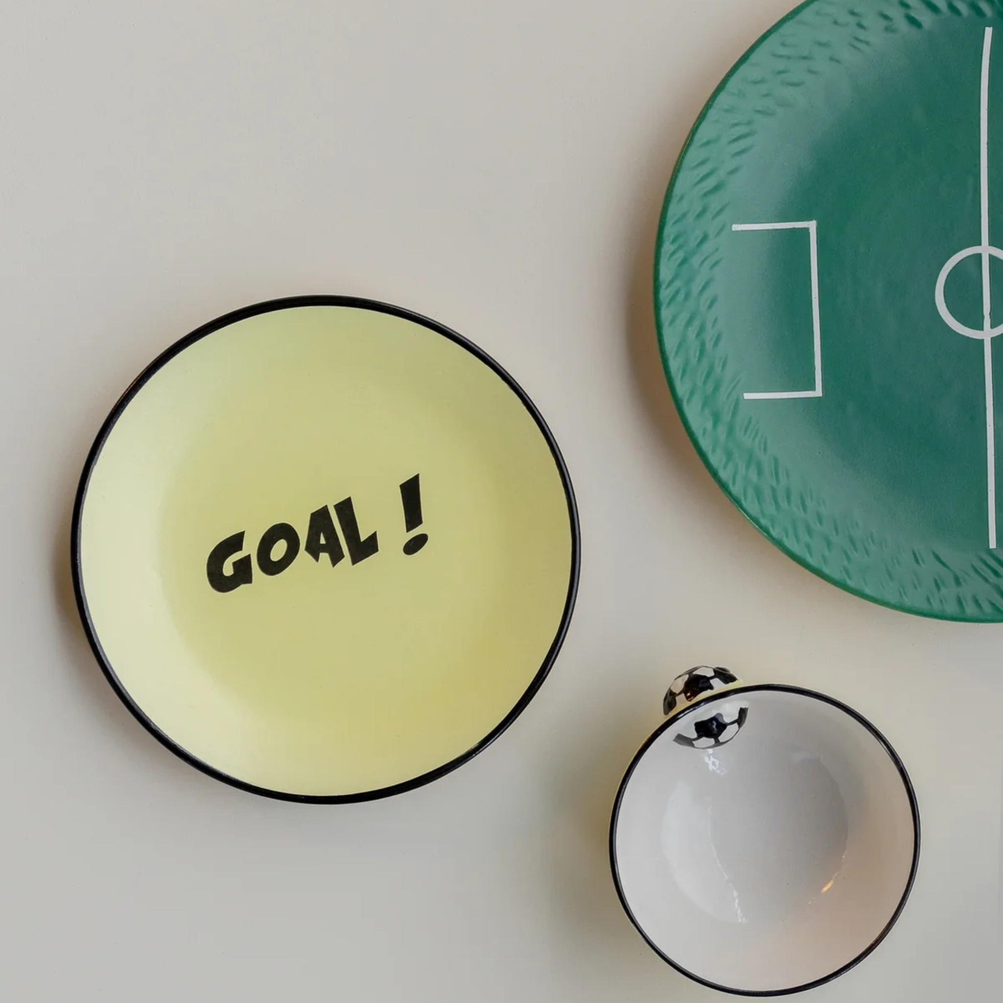 Handmade Football Dinner Set (set of 5) by nira's ceramics | Tooffi